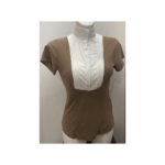 Camicia Donna CT mezza manica con pettorina bianca