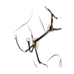 Martingala da caccia EQUESTRO a 5 punte completa di forchetta - Salome