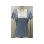 Polo Donna CT mezza manica in Jersey e inserto in Crochet