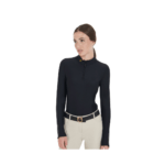 Polo tecnica Donna EQUESTRO da allenamento a manica lunga