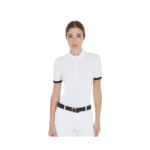 Polo Donna EQUESTRO mezza manica con spallini a contrasto