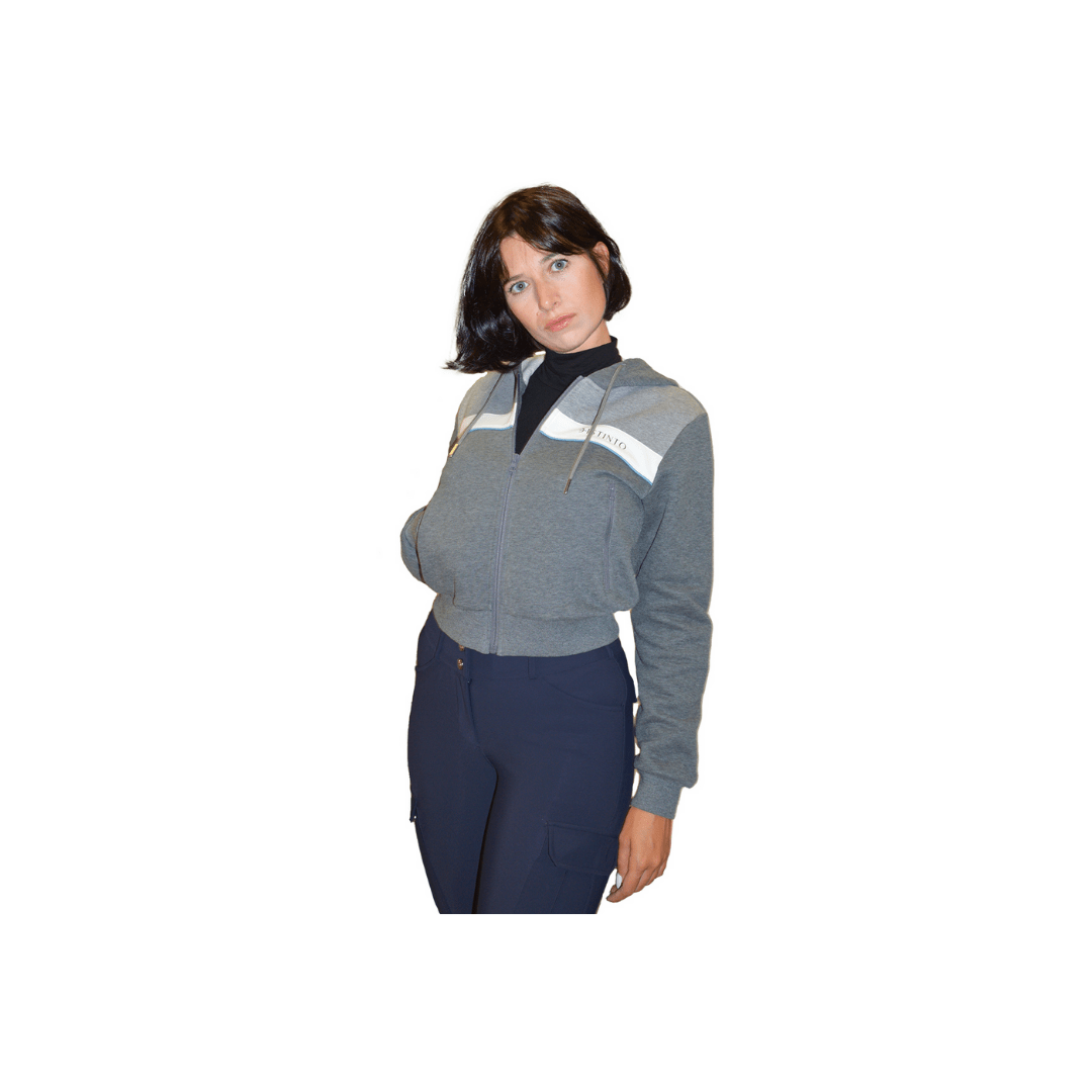 Progetto senza titolo - 2023-10-16T233857.960 Felpa Donna D'ISTINTO Crop in cotone felpato - Tribe - immagine 1