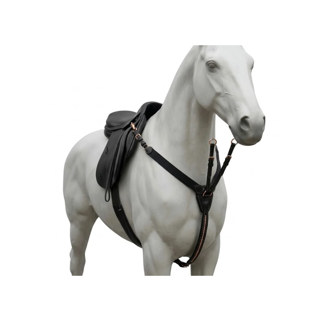 Pettorale elastico SARM HIPPIQUE con clincker rame Pettorale elastico SARM HIPPIQUE con clincker rame