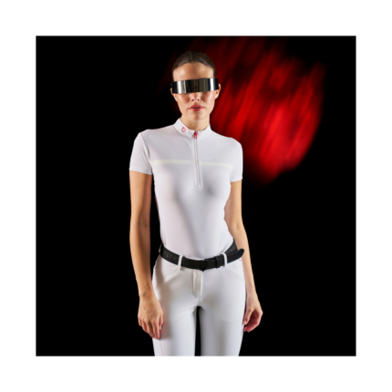 Polo donna EQUESTRO Ridertechnology tessuto traforato mezza manica