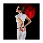 Polo donna EQUESTRO Ridertechnology tessuto traforato mezza manica