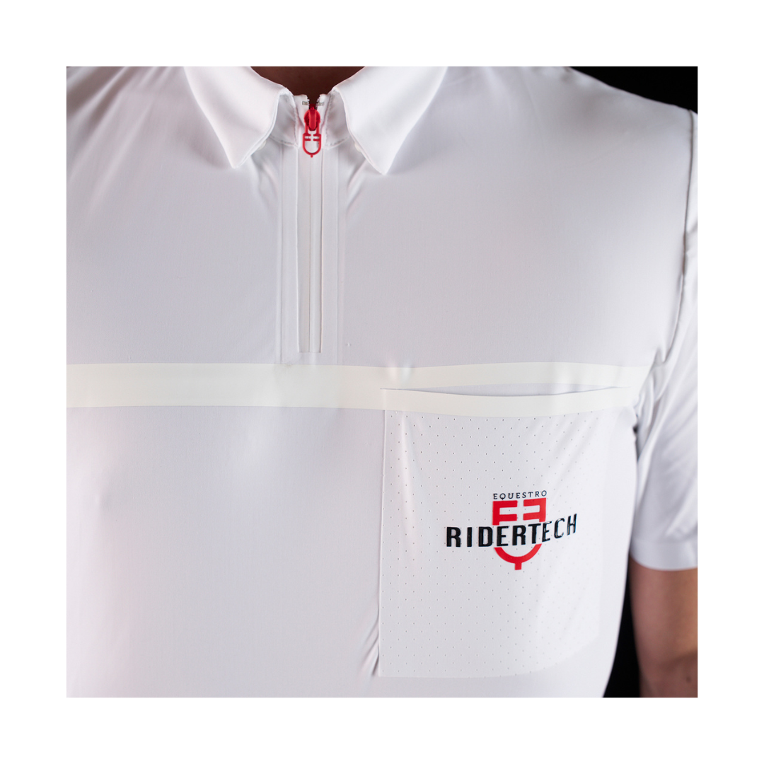 Polo Uomo EQUESTRO Ridertechnology mezza manica e zip Polo Uomo EQUESTRO Ridertechnology mezza manica e zip