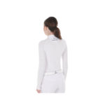 Polo Donna EQUESTRO manica lunga con Zip e TULLE Stretch