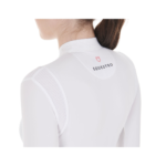 Polo Donna EQUESTRO manica lunga con Zip e inserto a rete