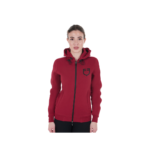 Felpa Donna EQUESTRO full zip in cotone felpato