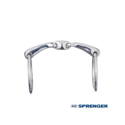 HERM SPRENGER - Filetto pieno 16 mm con oliva, anelli 70 mm - 135 mm