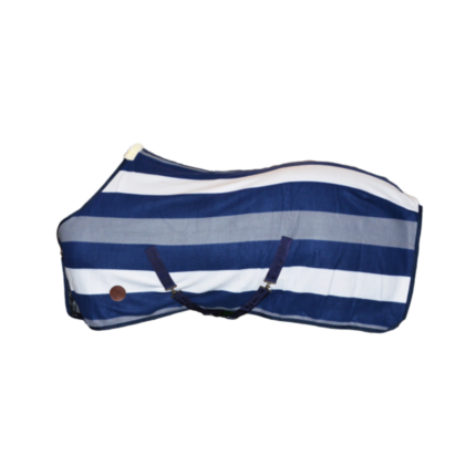 Coperta in morbido pile a strisce tricolore con cinghie removibili