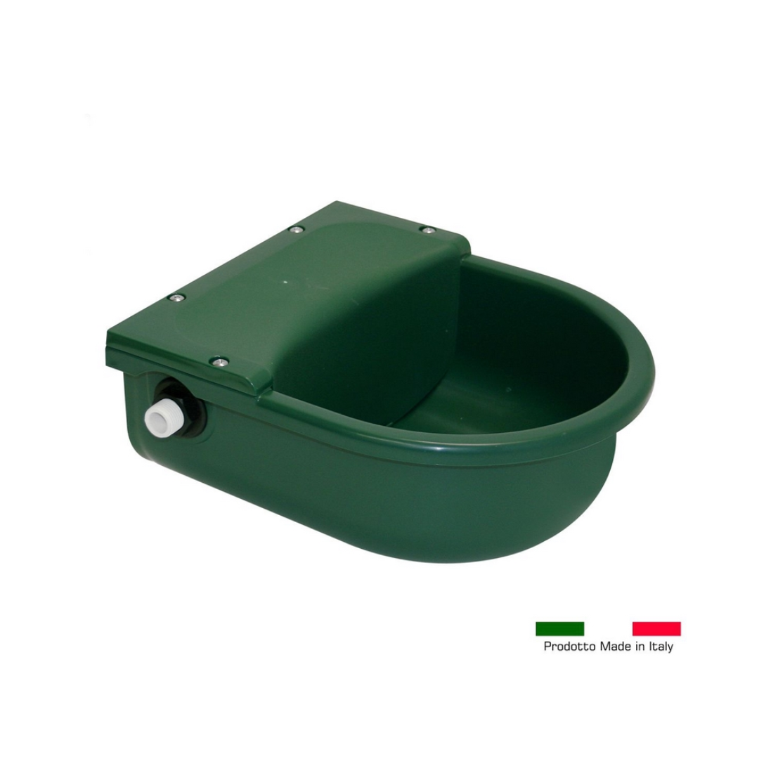Abbeveratoio a livello costante in plastica verde Abbeveratoio a livello costante in plastica verde