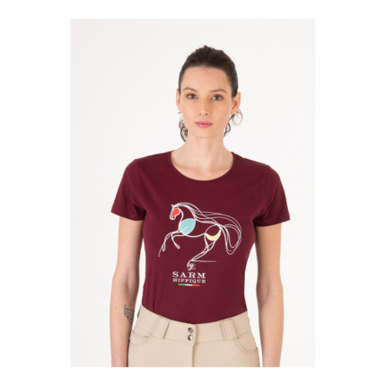 T-shirt Donna SARM HIPPIQUE Cavallo