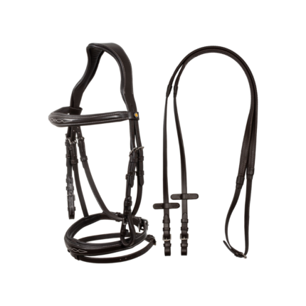 Testiera EQUESTRO anatomica in morbida pelle