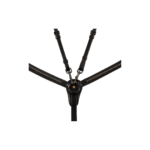 Pettorale EQUESTRO con forchetta in pelle conciata e clincher nero