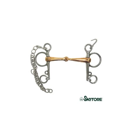 Pelham snodato rame/inox pieno 18 mm - 135 mm