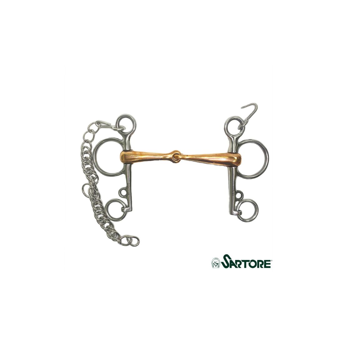 Pelham snodato rame/inox pieno 18 mm - 135 mm Pelham snodato rame/inox pieno 18 mm - 135 mm