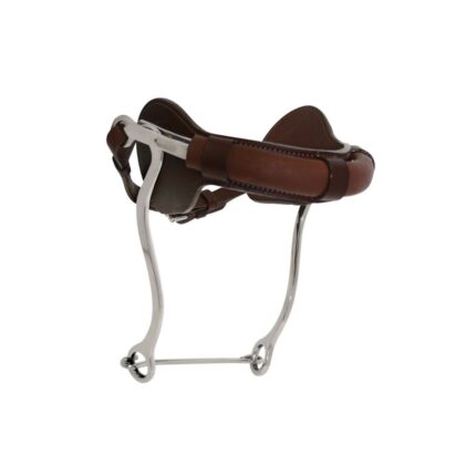 Hackamore inox rivestito in cuoio con sottobarbozzale