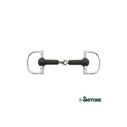 Filetto a D snodato in gomma gomma - 140 mm