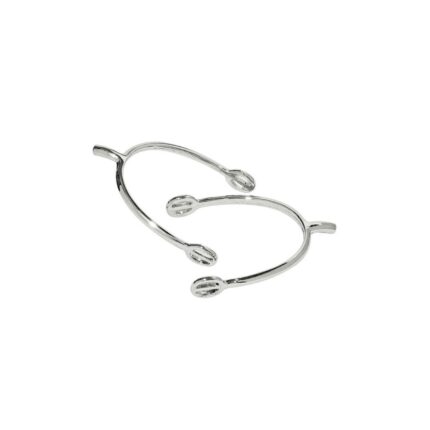 Speroni uomo in metallo cromato con gambo dritto