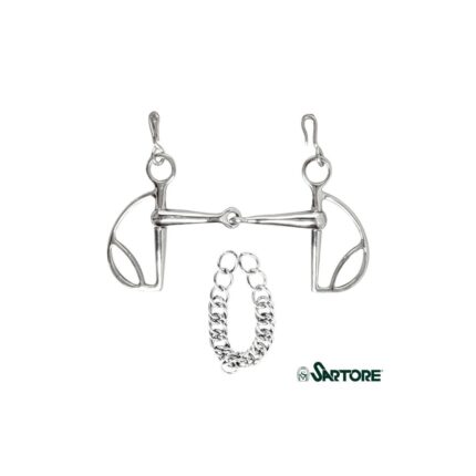 Spagnolo snodato inox vuoto 17 mm con barbozzale - 135 mm