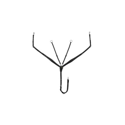 Pettorale EQUESTRO con forchetta in pelle conciata e ricami