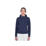Felpa tecnica Donna EQUESTRO con cappuccio e inserti micro mesh